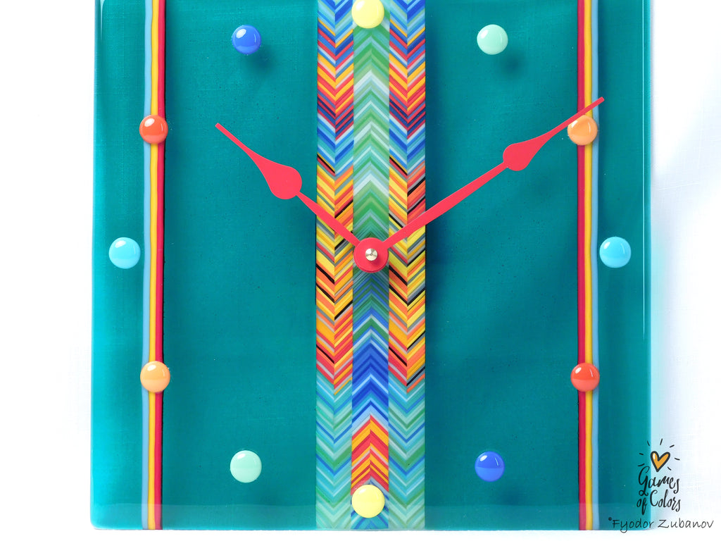 A decorative wall clock "Sweet candy. Mint"