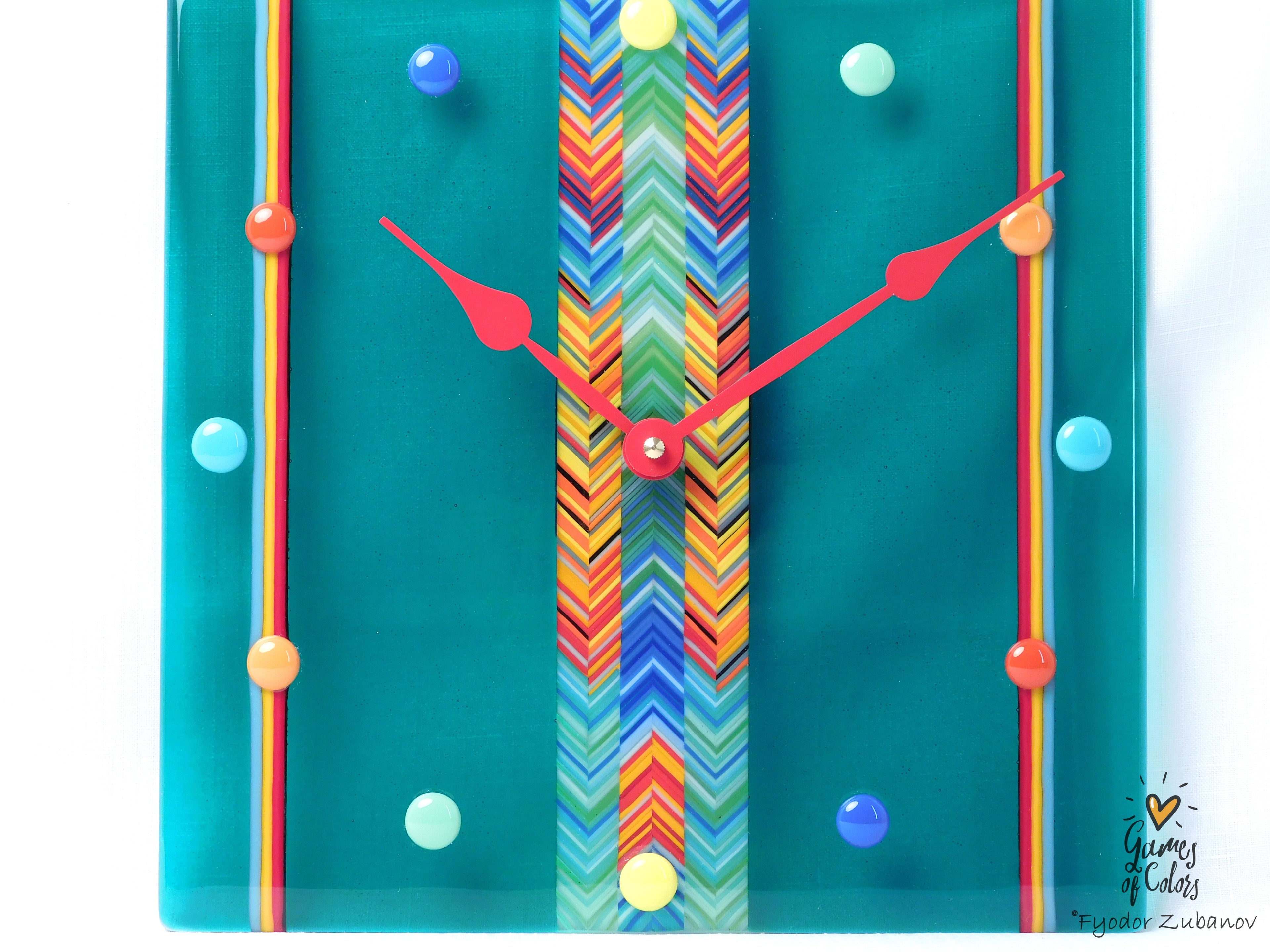 A decorative wall clock "Sweet candy. Mint"