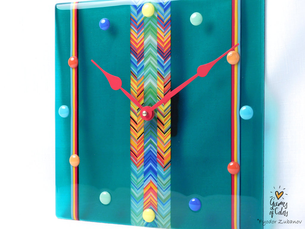 A decorative wall clock "Sweet candy. Mint"