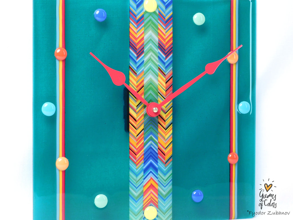 A decorative wall clock "Sweet candy. Mint"